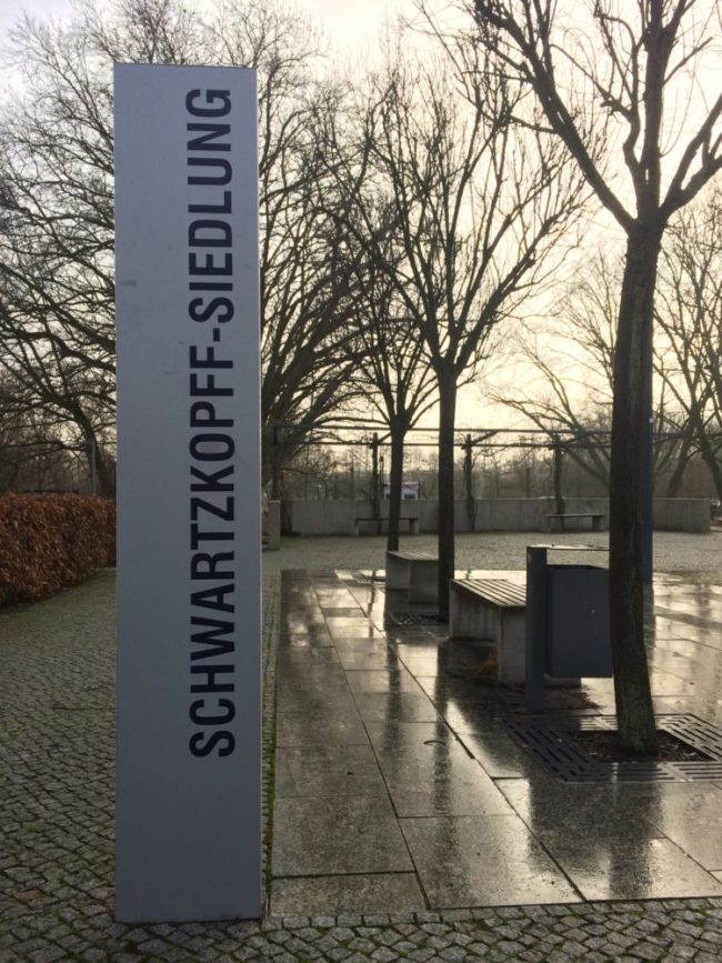 Schild Schwartzkopff-Siedlung