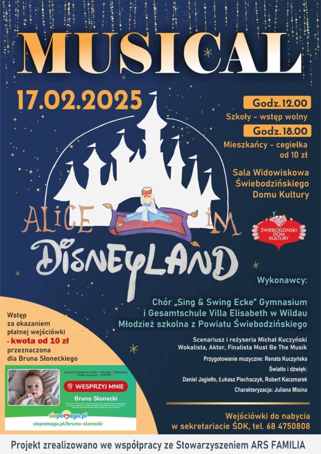 Plakat Musical Alicja w Disneyland